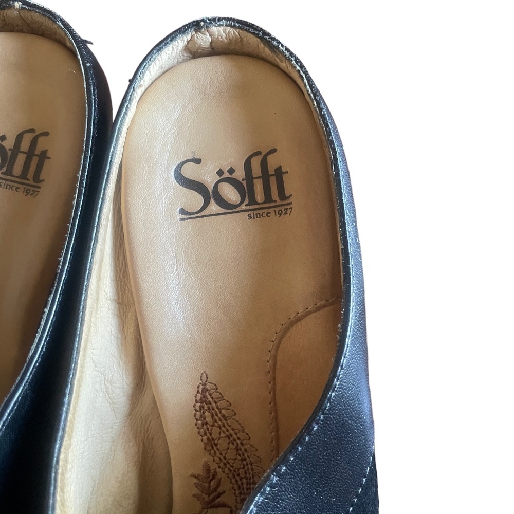 Sofft 9 1/2 Heeled Mules Leather Upper and Sock‎ - Picture 4 of 8